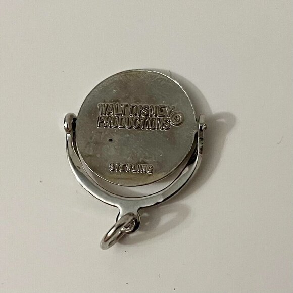 Vtg Sterling Silver Disney World Souvenir Flip Spinner Bracelet Charm - Picture 4 of 10